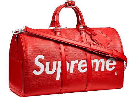 louis vuitton x supreme keepall bandouliere epi 45 red|louis vuitton supreme red.